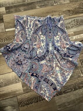 🌸. Smocked Paisley Summer Skirt in Blue & Pink
